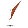 4-tier parasol with terracotta aluminum pole 250x250 cm by vidaXL, Umbrellas - Ref: Foro24-313825, Price: 144,29 €, Discount: %