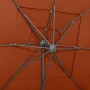 4-tier parasol with terracotta aluminum pole 250x250 cm by vidaXL, Umbrellas - Ref: Foro24-313825, Price: 144,29 €, Discount: %