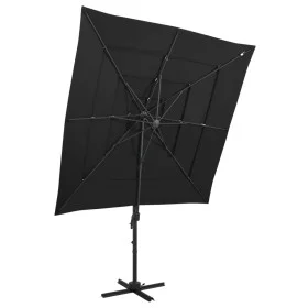 4-level umbrella with black aluminum pole 250x250 cm by vidaXL, Umbrellas - Ref: Foro24-313826, Price: 193,08 €, Discount: %