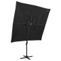 4-stöckiger Regenschirm mit schwarzer Aluminiumstange 250x250 cm von vidaXL, Sonnenschirme - Ref: Foro24-313826, Preis: 195,5...