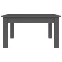 Mesa de centro de madera maciza de pino gris 55x55x30 cm