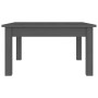 Mesa de centro de madera maciza de pino gris 55x55x30 cm