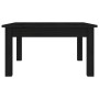 Mesa de centro de madera maciza de pino negro 55x55x30 cm