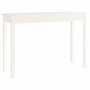 Mesa consola de madera maciza de pino blanco 110x40x75 cm