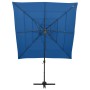 Sombrilla de 4 niveles con poste de aluminio azul 250x250 cm de vidaXL, Sombrillas - Ref: Foro24-313827, Precio: 195,52 €, De...