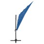 Sombrilla de 4 niveles con poste de aluminio azul 250x250 cm de vidaXL, Sombrillas - Ref: Foro24-313827, Precio: 195,52 €, De...