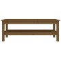 Mesa de centro madera maciza de pino marrón miel 110x50x40 cm