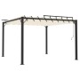 Gazebo with cream fabric and aluminum slatted roof 3x3 m by vidaXL, Tents and gazebos - Ref: Foro24-313924, Price: 608,39 €, ...