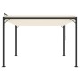 Gazebo with cream fabric and aluminum slatted roof 3x3 m by vidaXL, Tents and gazebos - Ref: Foro24-313924, Price: 608,39 €, ...