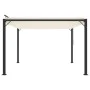 Gazebo with cream fabric and aluminum slatted roof 3x3 m by vidaXL, Tents and gazebos - Ref: Foro24-313924, Price: 599,62 €, ...