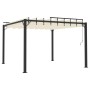 Gazebo with cream fabric and aluminum slatted roof 3x3 m by vidaXL, Tents and gazebos - Ref: Foro24-313924, Price: 608,39 €, ...
