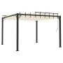 Gazebo with cream fabric and aluminum slatted roof 3x3 m by vidaXL, Tents and gazebos - Ref: Foro24-313924, Price: 599,62 €, ...