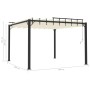 Gazebo with cream fabric and aluminum slatted roof 3x3 m by vidaXL, Tents and gazebos - Ref: Foro24-313924, Price: 608,39 €, ...