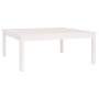 Mesa de centro de madera maciza de pino blanco 100x100x40 cm