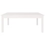 Mesa de centro de madera maciza de pino blanco 100x100x40 cm