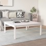 Mesa de centro de madera maciza de pino blanco 100x100x40 cm