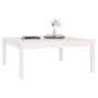 Mesa de centro de madera maciza de pino blanco 100x100x40 cm
