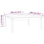 Mesa de centro madera maciza de pino marrón miel 100x100x40 cm