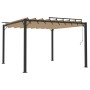 Gazebo with taupe fabric and aluminum slatted roof 3x3 m by vidaXL, Tents and gazebos - Ref: Foro24-313925, Price: 584,67 €, ...
