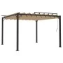 Gazebo with taupe fabric and aluminum slatted roof 3x3 m by vidaXL, Tents and gazebos - Ref: Foro24-313925, Price: 573,41 €, ...
