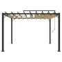 Gazebo with taupe fabric and aluminum slatted roof 3x3 m by vidaXL, Tents and gazebos - Ref: Foro24-313925, Price: 573,41 €, ...