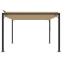 Gazebo with taupe fabric and aluminum slatted roof 3x3 m by vidaXL, Tents and gazebos - Ref: Foro24-313925, Price: 584,67 €, ...
