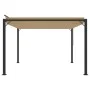 Gazebo with taupe fabric and aluminum slatted roof 3x3 m by vidaXL, Tents and gazebos - Ref: Foro24-313925, Price: 573,41 €, ...