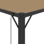 Gazebo with taupe fabric and aluminum slatted roof 3x3 m by vidaXL, Tents and gazebos - Ref: Foro24-313925, Price: 584,67 €, ...