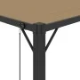 Gazebo with taupe fabric and aluminum slatted roof 3x3 m by vidaXL, Tents and gazebos - Ref: Foro24-313925, Price: 573,41 €, ...