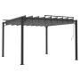 Gazebo with anthracite fabric and aluminum slatted roof 3x3 m by vidaXL, Tents and gazebos - Ref: Foro24-313926, Price: 571,8...