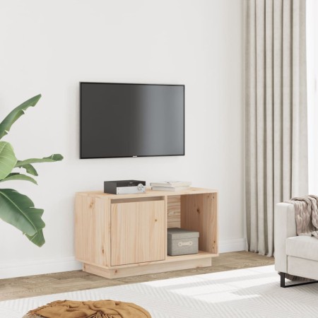 Mueble de TV de madera maciza de pino 74x35x44 cm