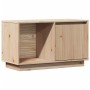 Mueble de TV de madera maciza de pino 74x35x44 cm