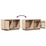 Mueble de TV de madera maciza de pino 74x35x44 cm
