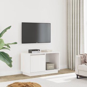 Mueble para TV de madera maciza de pino blanco 74x35x44 cm