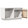 Mueble para TV de madera maciza de pino blanco 74x35x44 cm