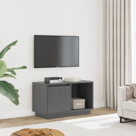 Mueble de TV de madera maciza de pino 74x35x44 cm