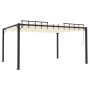 Gazebo with cream fabric and aluminum slatted roof 3x4 m by vidaXL, Tents and gazebos - Ref: Foro24-313927, Price: 657,27 €, ...