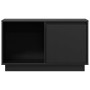 Mueble de TV de madera maciza de pino negro 74x35x44 cm