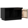 Mueble de TV de madera maciza de pino negro 74x35x44 cm