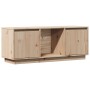 Mueble de TV de madera maciza de pino 110,5x35x44 cm