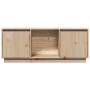 Mueble de TV de madera maciza de pino 110,5x35x44 cm