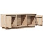 Mueble de TV de madera maciza de pino 110,5x35x44 cm