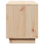 Mueble de TV de madera maciza de pino 110,5x35x44 cm