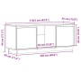 Mueble de TV de madera maciza de pino 110,5x35x44 cm