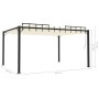 Gazebo with cream fabric and aluminum slatted roof 3x4 m by vidaXL, Tents and gazebos - Ref: Foro24-313927, Price: 657,27 €, ...