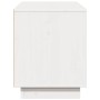 Mueble para TV de madera maciza de pino blanco 110,5x35x44 cm