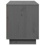 Mueble para TV de madera maciza de pino gris 110,5x35x44 cm