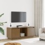 Mueble para TV madera maciza de pino marrón miel 110,5x35x44 cm en Muebles TV | Comprar online en Foro24