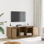 Mueble para TV madera maciza de pino marrón miel 110,5x35x44 cm en Muebles TV | Comprar online en Foro24