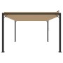 Gazebo with taupe fabric slat roof and aluminum 3x4 m by vidaXL, Tents and gazebos - Ref: Foro24-313928, Price: 645,44 €, Dis...